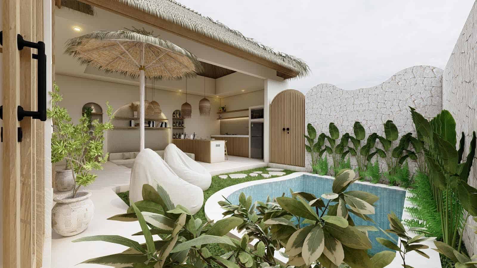 NEW 2 BEDROOM MODERN VILLA FOR SALE LEASEHOLD IN ULUWATU BALI BE-1162 